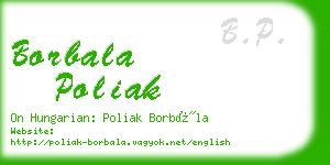 borbala poliak business card